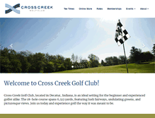 Tablet Screenshot of golfatcrosscreek.com